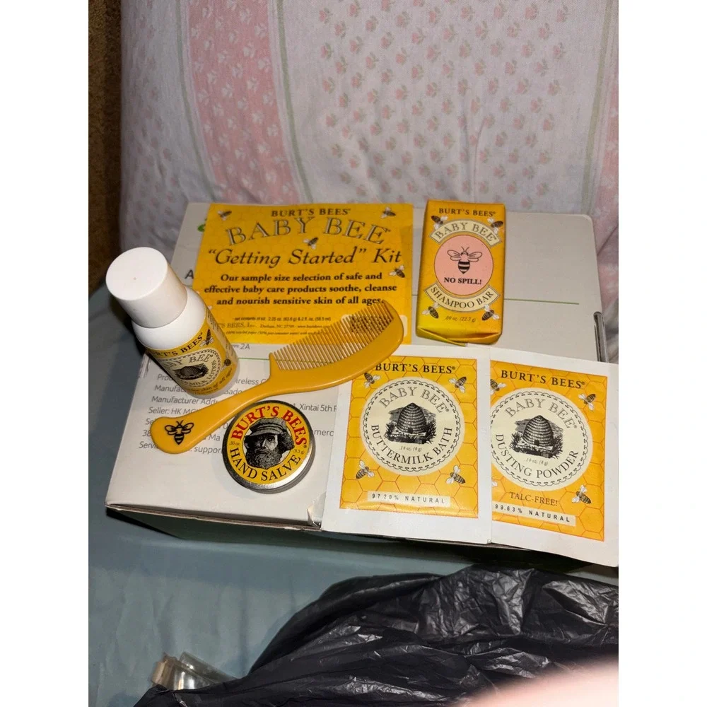 Burt's Bees Baby Bee Getting Started Kit Travel Size Skincare Set with Pouch
